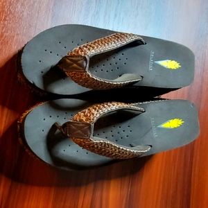 Volatile Wedge Flip Flops, Size 7